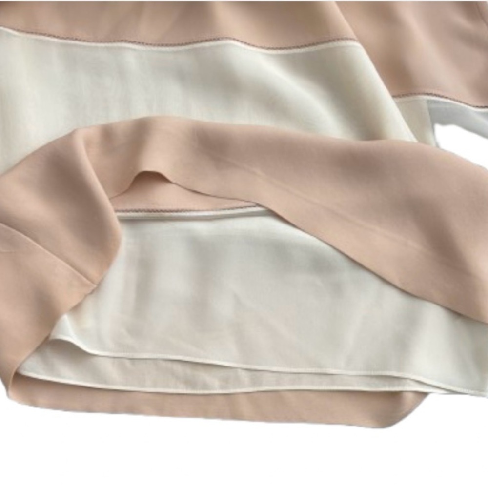 Haute Hippie 100% silk beige & crm lined slip dress SZ S preppy quiet luxury - Picture 4 of 7